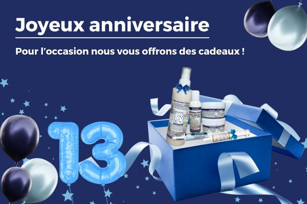 Des cadeaux pour fêter nos 13 ans !